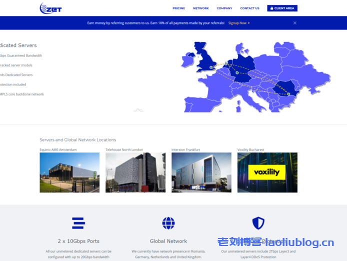 zetservers：罗马尼亚VPS，10Gbps带宽不限流量，2Tbps DDos防御，€10/月起