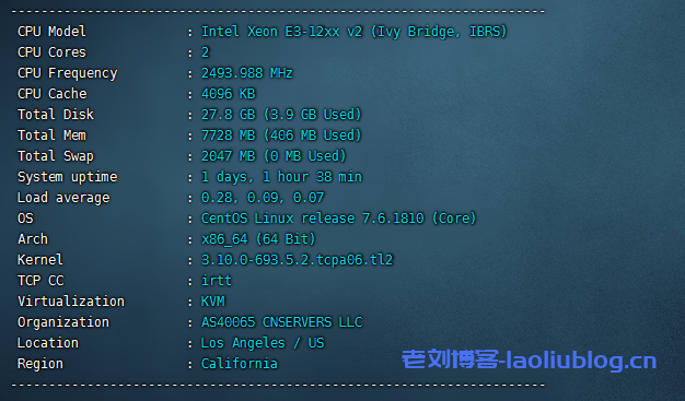 青宇互联5月特惠:2核8G美国CERA机房三网CN2月付19元起附简单测评-老刘博客
