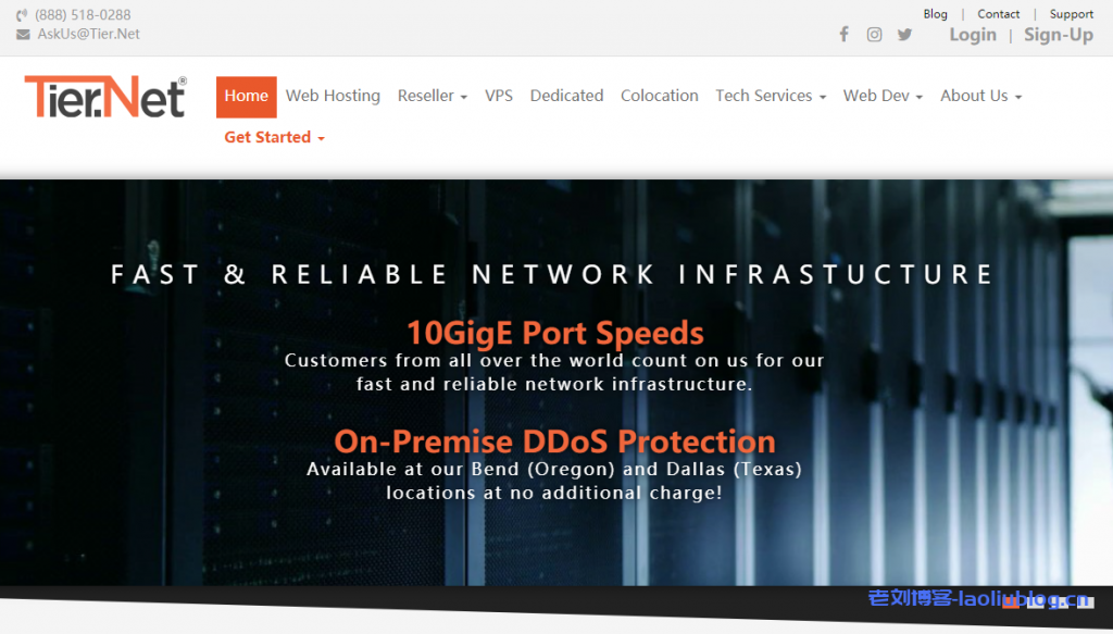 Tier.Net特价托管VPS:美国六地机房可选,G口带宽1TB月流量,1核4G内存50GB SSD硬盘8.99美元/月-老刘博客