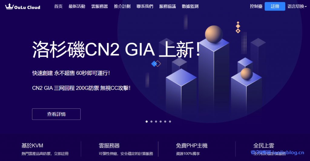 OULUCLOUD欧路云-CN2 GIA/9929/200G防御服务器/GRE/9929隧道回程！