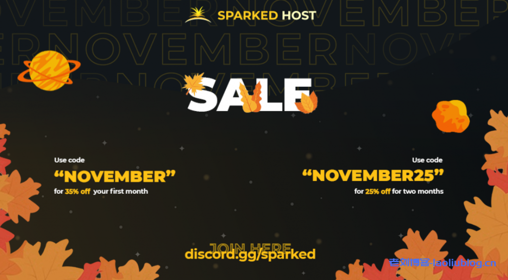 sparkedhost:11月促销,首月6.5折,AMD Ryzen高性能VPS首月$4起,英特尔cpu首月$2.8起-老刘测评
