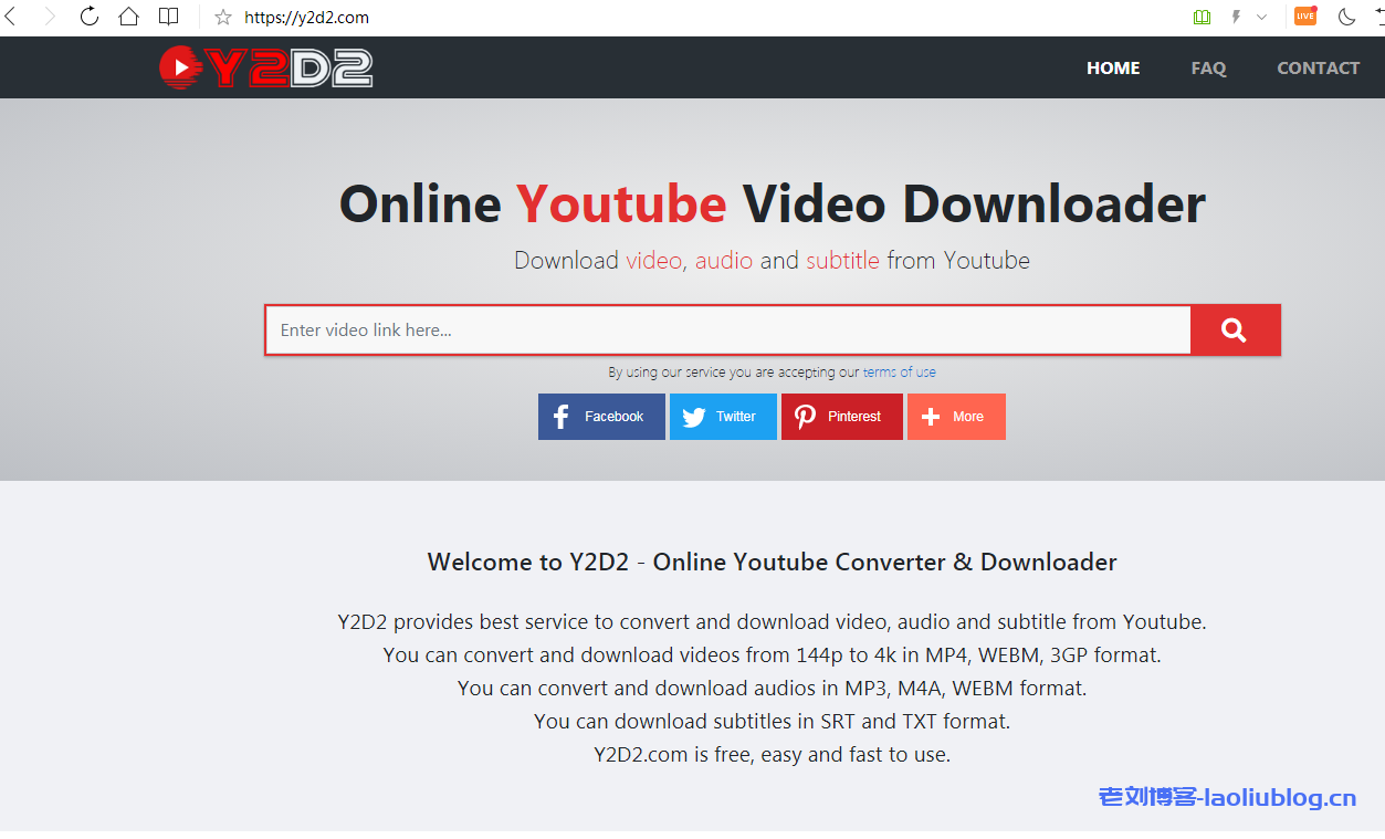 怎么下载youtube视频到本地，免费下载油管教程说明/下载YouTube视频的常用方法汇总-老刘博客