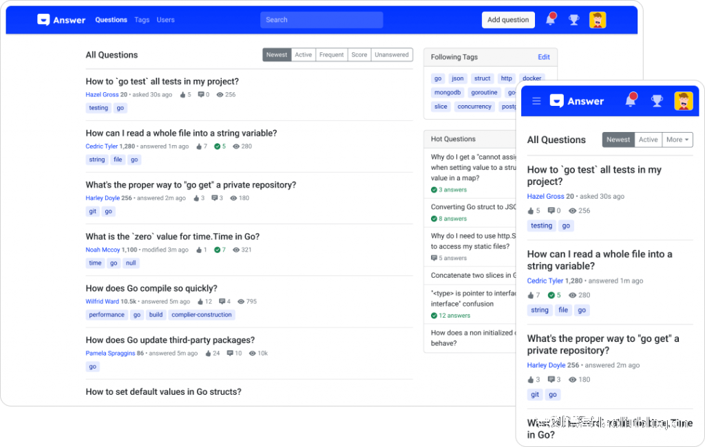 SegmentFault思否正式开源问答社区软件Answer，可用于技术问答、客户支持、用户交流等场景