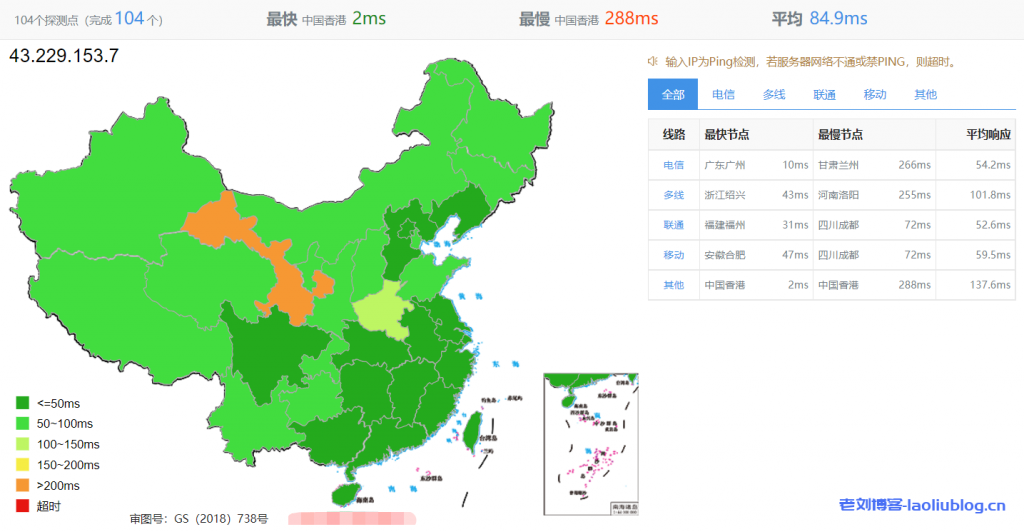 VoLLcloud怎么样？VoLLcloud香港CMI VPS测评：香港原生IP，解锁奈非/迪士尼，三网直连，回程三网CMI，网络延迟84.9ms