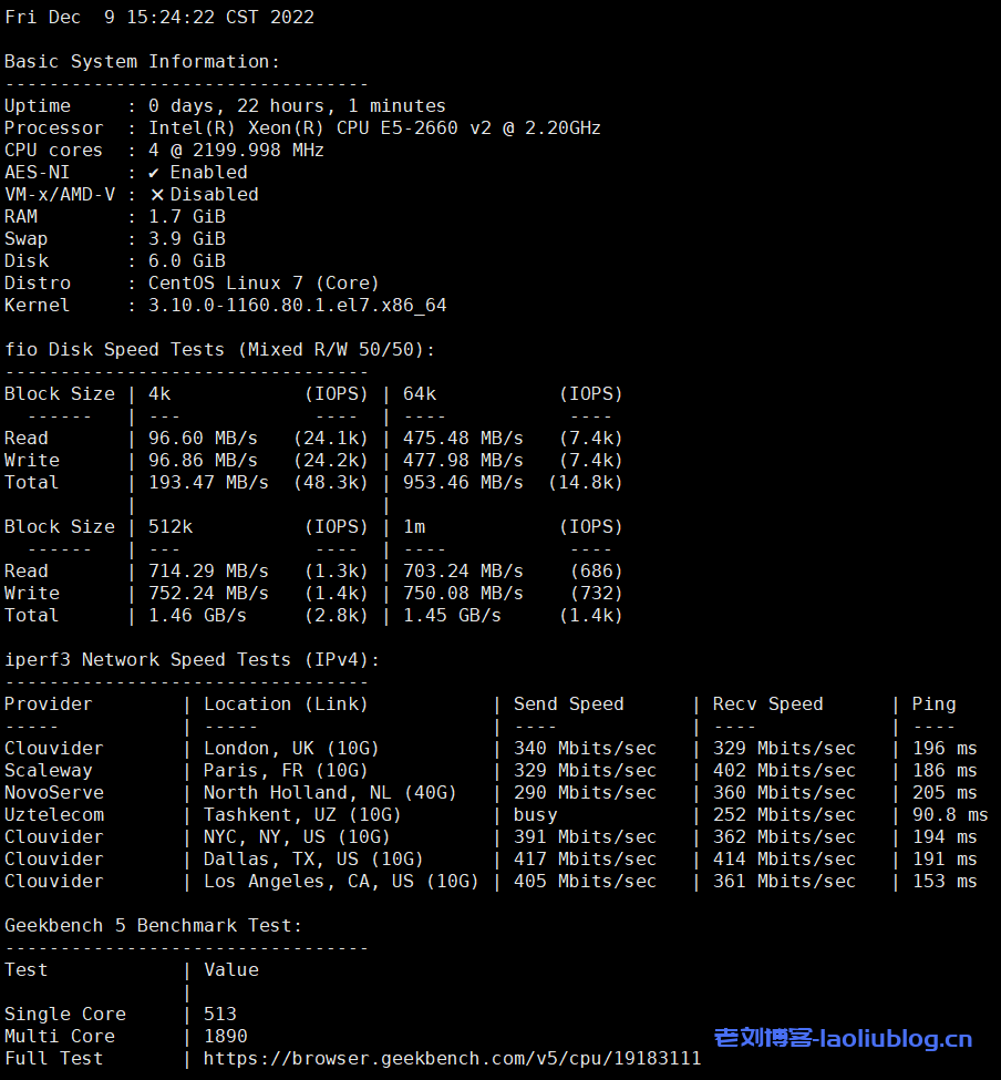 最新Linux VPS主机性能速度测试脚本汇总，Yabs、Bench、SuperBench、ZBench、LemonBench、Nench、UnixBench.sh等