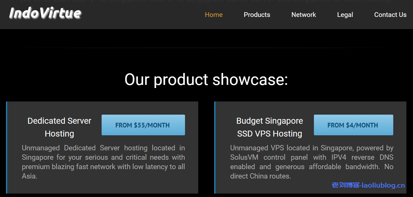 IndoVirtue国际线路:美国VPS月付5美元,新加坡10Gbps带宽VPS月付7美元-老刘博客