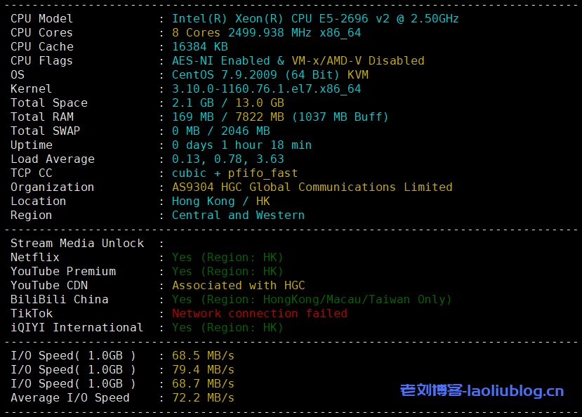 MikuCloud怎么样？MikuCloud香港HGC商宽 500M 8C8G 香港原生静态IP VPS测评：电信联通优异，解锁全部香港流媒体