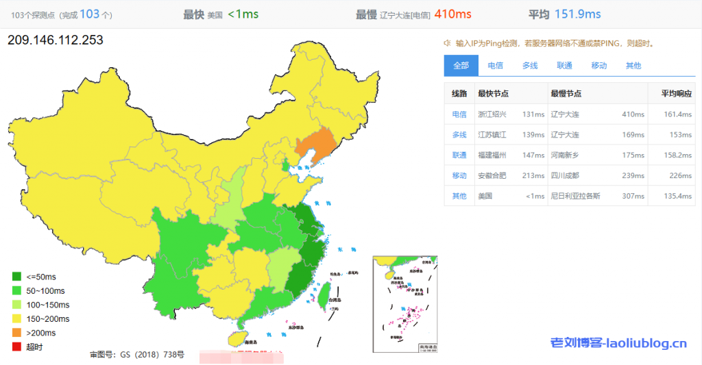 VMISS怎么样？VMISS洛杉矶BGP VPS测评，美国原生IP，解锁奈菲/tiktok流媒体，三网回程均走电信CN2优质线路，平均延迟151.9ms