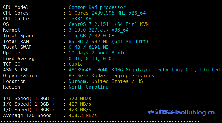 Megalayer怎么样？Megalayer HK-香港VPS-1核1G-优化带宽测评分享