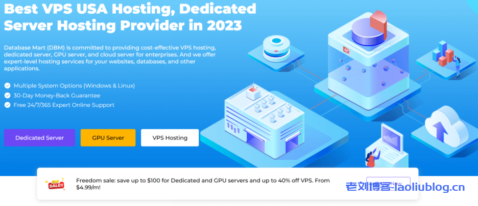 Database Mart年中钜惠：美国VPS/GPU独服新款上线，低至6折，立减$100，原生IP不限流量